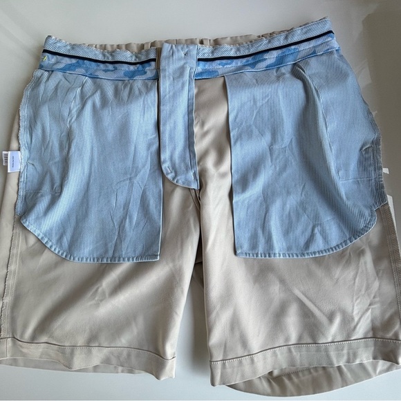 Peter Millar Tan Flat Front Shorts for Casual Elegance - Picture 7 of 12
